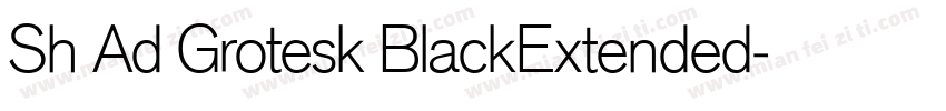 Sh Ad Grotesk BlackExtended字体转换